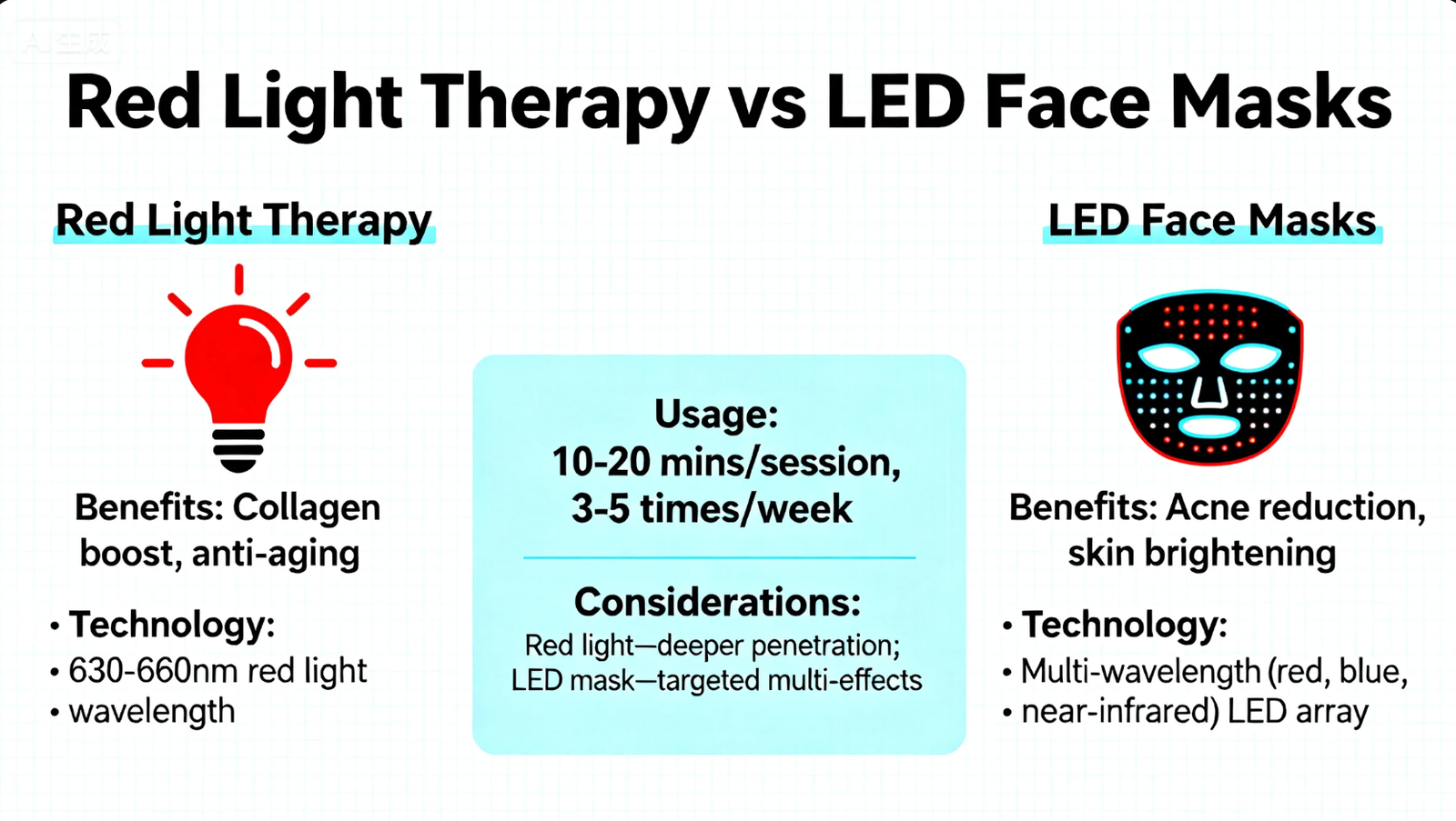 Red Light Therapy vs LED Face Masks: Which Works Better in 2025?