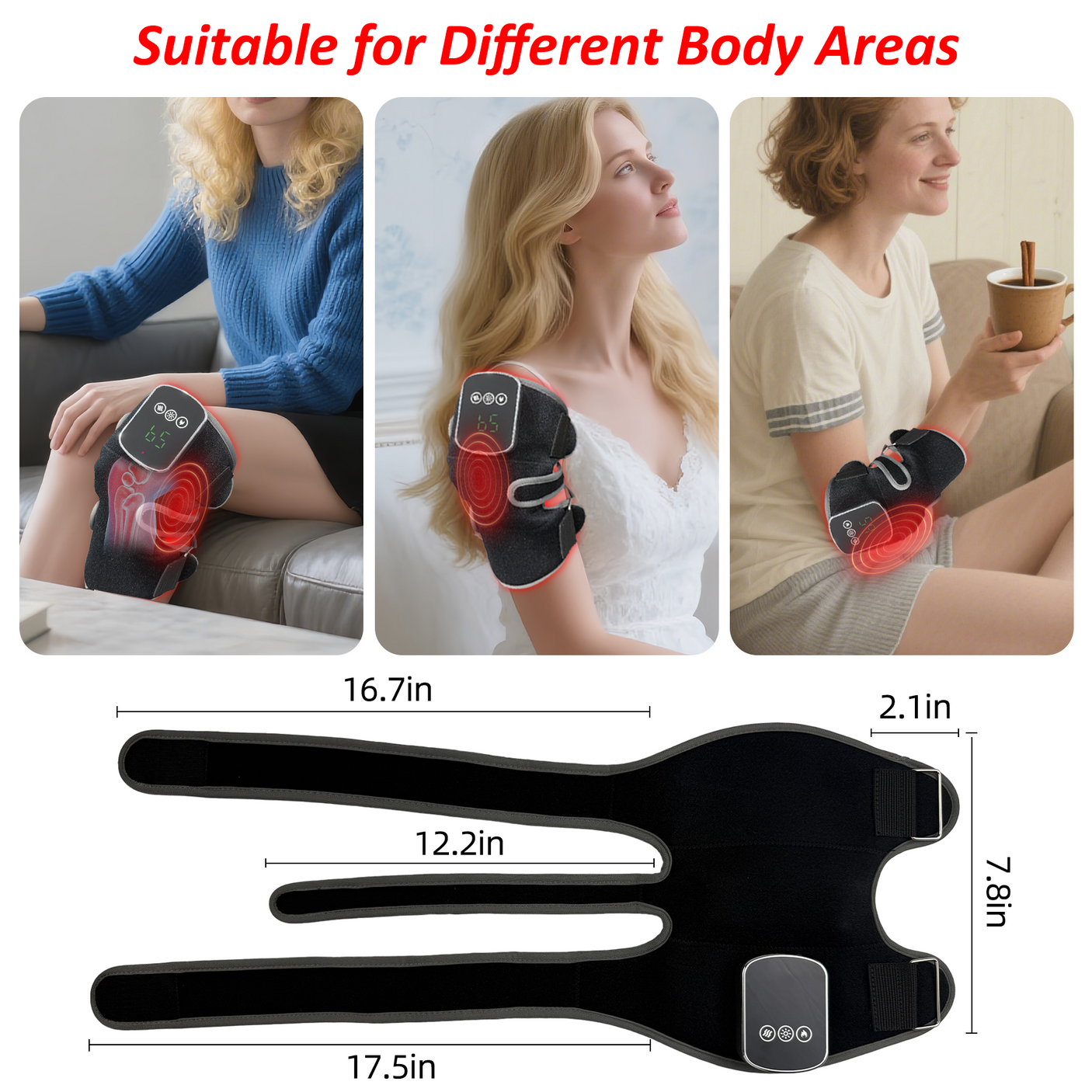 Red Light Therapy Knee Massager with Vibration