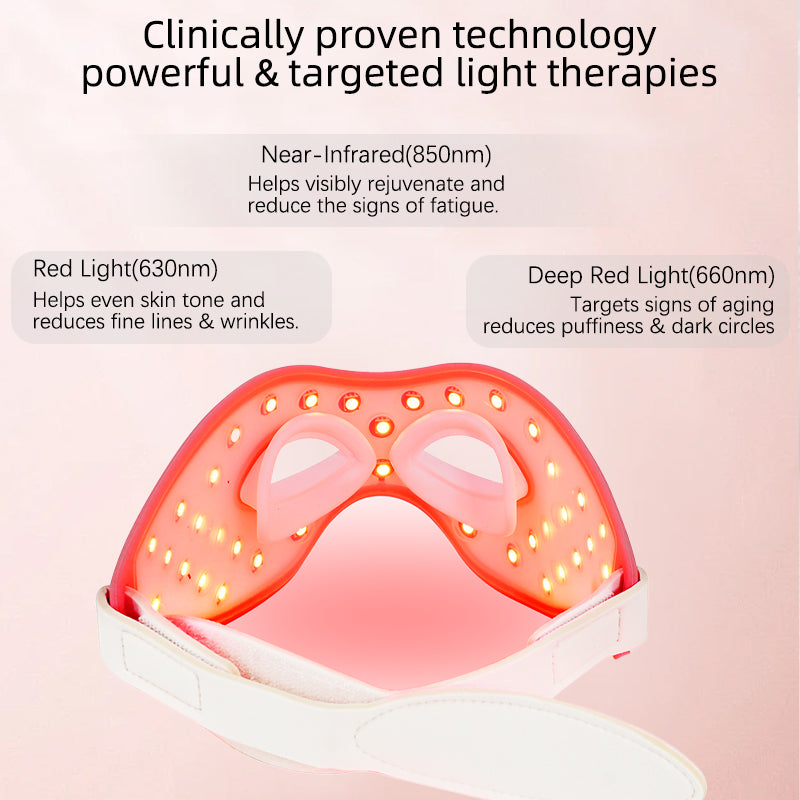 Red Light Therapy Pink Eye Mask