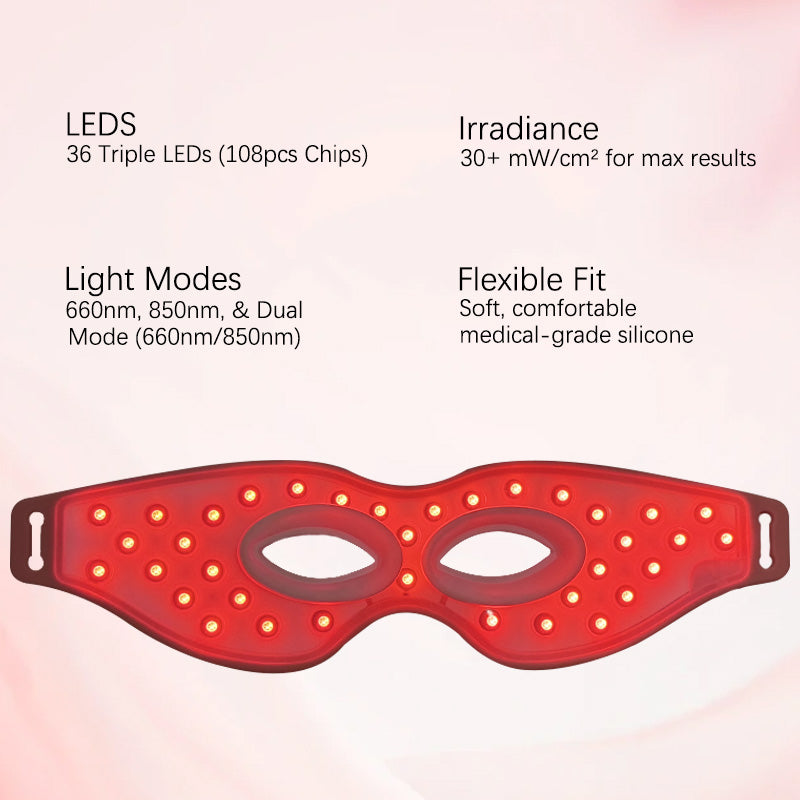 Red Light Therapy Pink Eye Mask