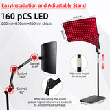 160 LED Red Light Therapy Panel With Adjustable Stand