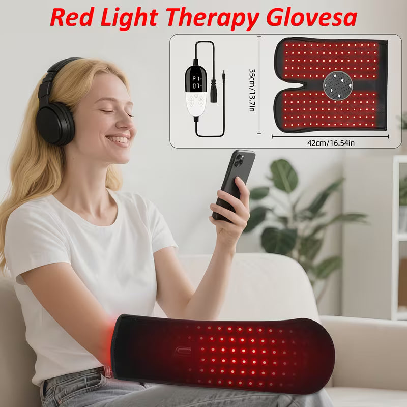 Red Light Therapy for Hands, Light Therapy Glove for Finger Wrist Arm