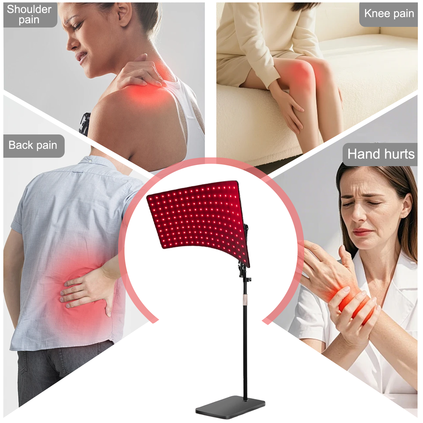 160 LED Red Light Therapy Panel With Adjustable Stand