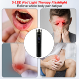 Fda Cleared ELVISH Cold Sore Treatment Device, Relieves Oral Ulcers, Nasal, Ear, Knee, Hand, Joint, Muscle & Nerve Pain, 460/630/660/850/900nm Wavelengths, Built-in Timer, 3 Flash Frequencies, 4 Home Modes, Teacher & Father'S Day Appreciation Gifts