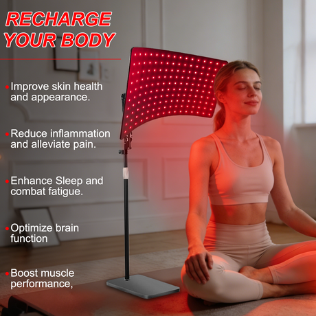 160 LED Red Light Therapy Panel With Adjustable Stand