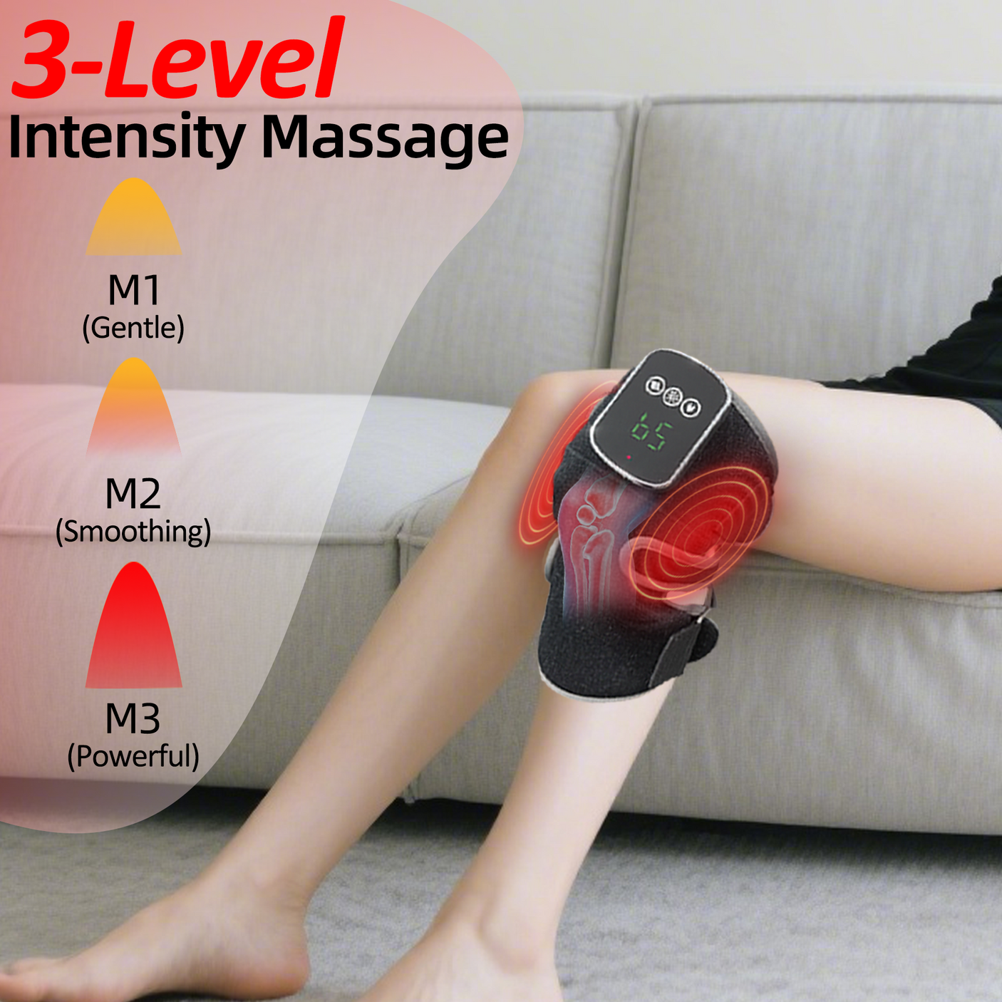 Red Light Therapy Knee Massager with Vibration
