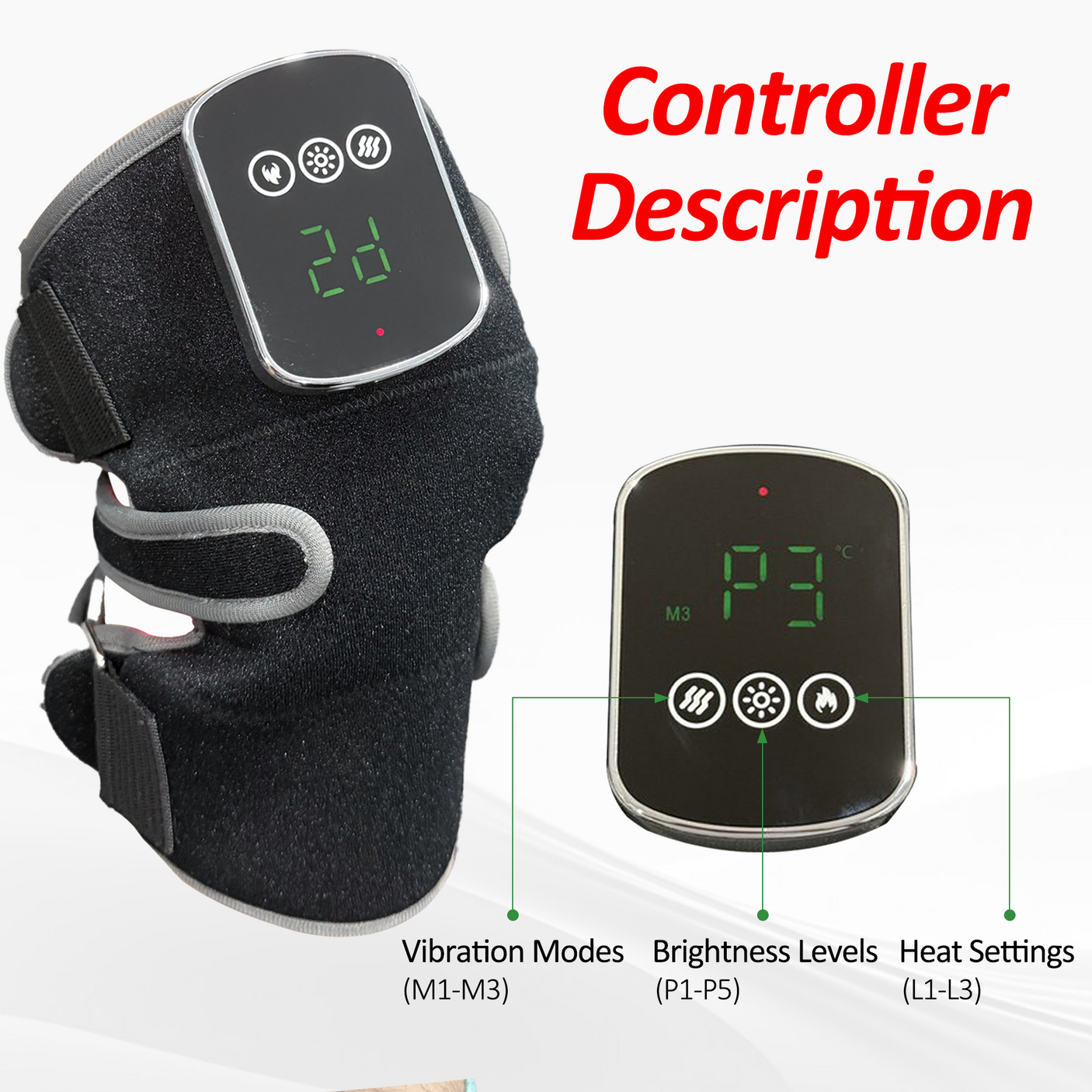 Red Light Therapy Knee Massager with Vibration